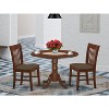 Round Kitchen Dining Set - 3 Piece Table & Chair Set - 42 Inch Table - Bohemian Style - 2 of 4