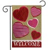 Hearts Valentine's Day Burlap Garden Flag Welcome Love 12.5"x18" Briarwood Lane - 2 of 4