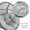 POCASSY Egg Chair Outdoor, Patio PE Wicker Rattan Egg Chair Lounge Basket Shape with Head Pillow - 4 of 4