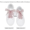 INSPIRE CHIC Sneakers Flat Snow Yarn Wide Transparent Shoe Laces 1" Width 2 Pairs - 2 of 4