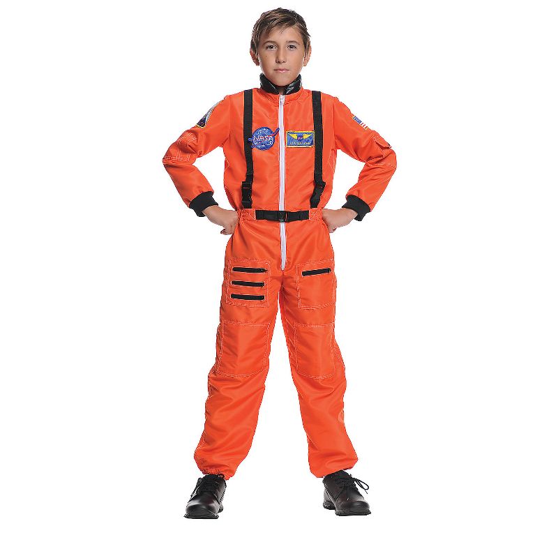 Halloween Express Kids' Astronaut Costume - Size 5-6 - Orange, 1 of 5