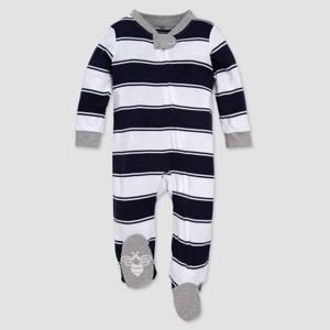 Burt's Bees Baby® Rugby Striped Organic Cotton Sleep N' Play - Navy - 1 of 3