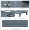 Vynxaria 30-inch Blue Bathroom Storage Cabinets - Multi-functional Vanity Base without Sink - 2 of 4