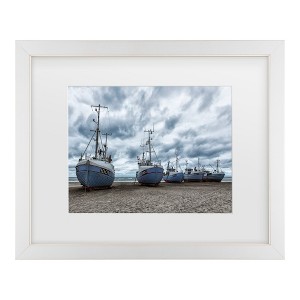 Trademark Fine Art - Leif Londal West Coast Fishing Boats Matted Framed Art - 1 of 4