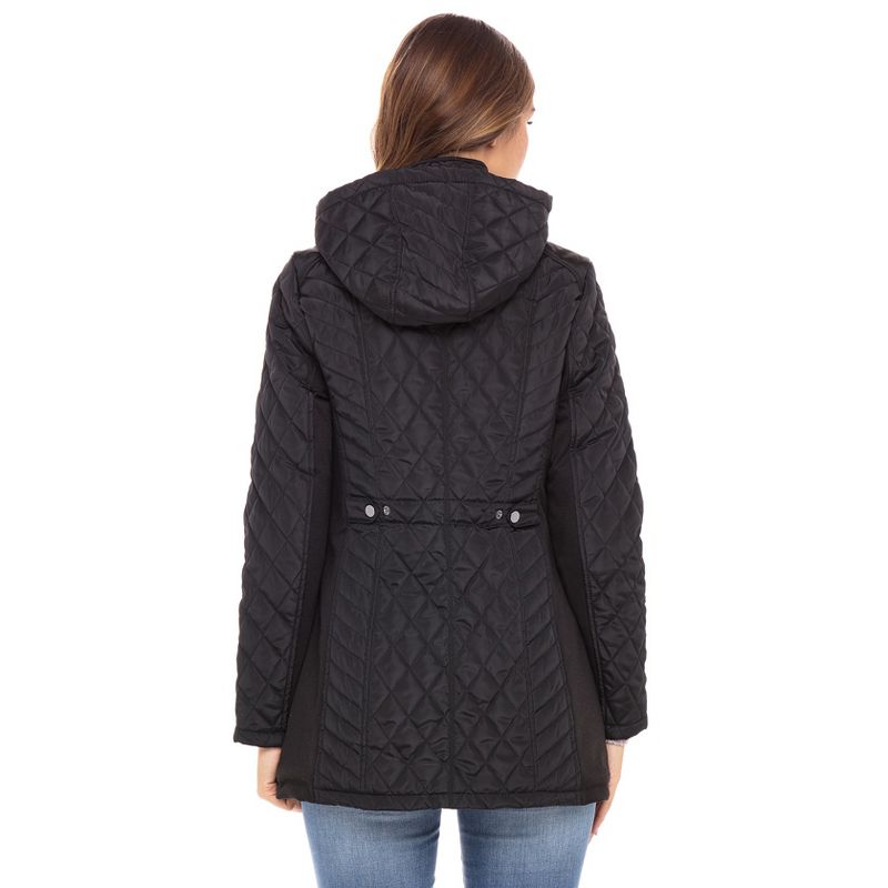 Sebby Collection Women's Quilted Jacket with Detachable Hood , 4 of 7