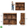 3-Tier Kids Toy Storage Organizer 5-Section Bookshelf Cubby Children's Toy Shelf Wooden Storage Cabinet - 4 of 4