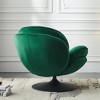 31.5'' Velvet 360° Swivel Lounge Leisure Chair with Ottoman, Thickened Foam Cushion for Living Room - 3 of 4