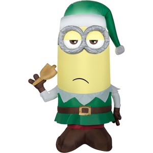 Gemmy Christmas Airblown Inflatable Kevin as Elf w/Bell Universal, 3.5 ft Tall, Multicolored - 1 of 3