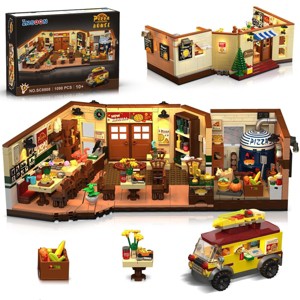 Insoon 1098PCS City Street Pizza House Restaurant Building Set Gift for Adults and Kids Aged 10+ - 1 of 4