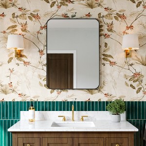 Bathroom Mirror,Rounded Rectangle Vanity Mirror for Over Sink,Wall Mirror,HD Tempered Glass & Anti-Rust Aluminum Frame - 1 of 4