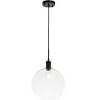 Elegant Lighting Emett 1 light Black and Clear glass pendant - 4 of 4