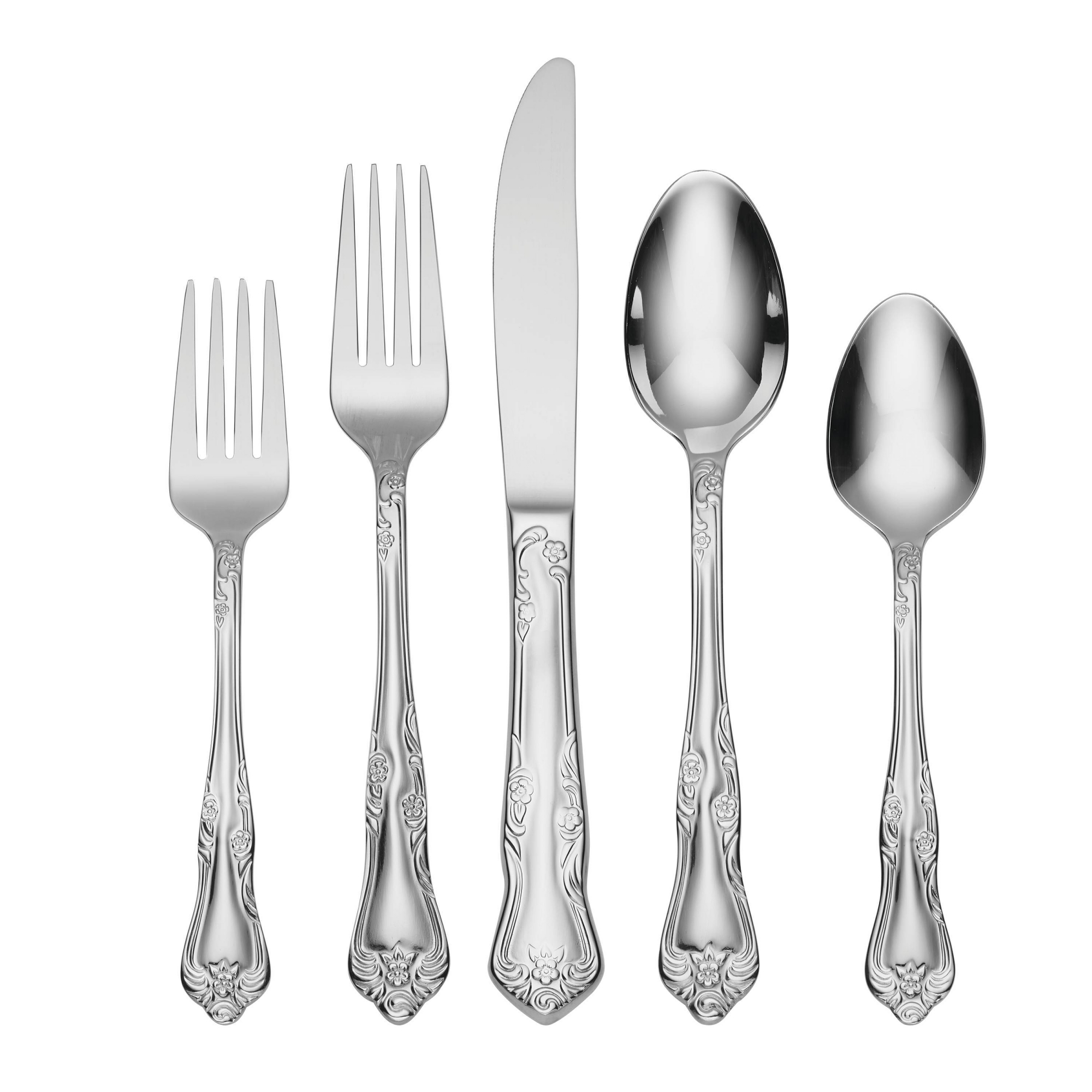 Oneida 20pc Azalea Flatware Set