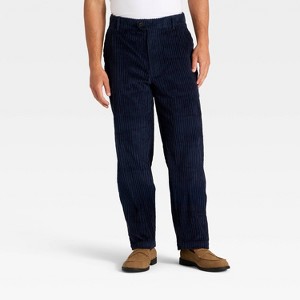 Houston White Men's Wide Wale Corduroy Trousers - Blue - 1 of 3