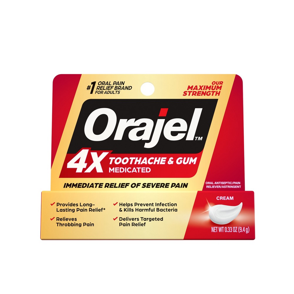 UPC 310310325015 product image for Orajel 4x Medicated Severe Toothache and Gum Pain Cream - 0.33oz | upcitemdb.com