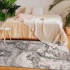 Large Dining Room Rugs 9x12 Abstract Thin Indoor Carpet, Non-Shedding Contemporary Floor Cover, Ultra-Soft Foldable Neutral Accent Carpet - 3 of 4