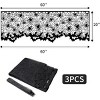 3 Pack Halloween Decorations Indoor, Black Lace Spider Web Lampshade Cover - 3 of 3