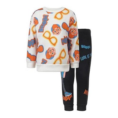 Blippi Boys 2 Piece Sweatshirt and Pants Set for Toddlers
