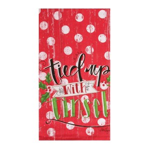 C&F Home Tied Up With Tinsel Printed Flour Sack Kitchen Towel Dishtowel - 1 of 1