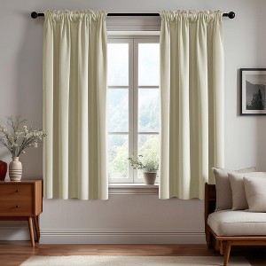 Deconovo Blackout Thermal Rod-Pocket Curtains, OEKO-TEX, 2 Panels(42W) - 1 of 4