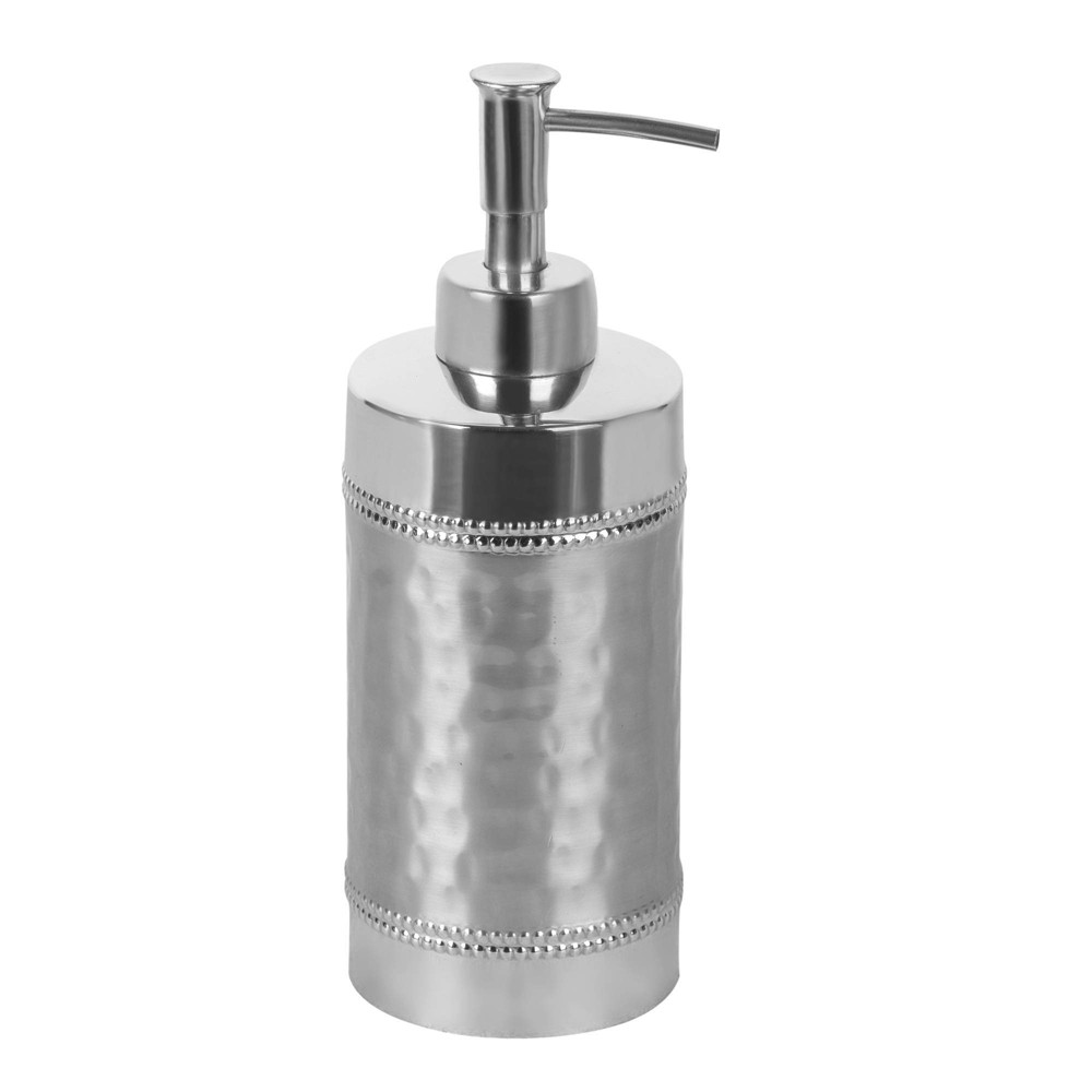 Hudson Collection Lotion and Soap Dispenser - Nu Steel: Elegant Stainless Steel, Bathroom & Kitchen Compatible, 6oz Capacity