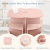 Arceso Toddler Table and Chair Set with 4 Storage Stools, Flower Shaped Nesting Design with Built-in Pen Holder, Kids Table - 3 of 4