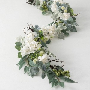 Sullivans Artificial 72" Hydrangea And Foliage Garland - 1 of 4