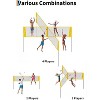 14FT 4 Square Volleyball Game Set - 4-Way Adjustable Height Net w/ PE Net, Iron Frame & Carry Bag - Portable for Backyard Family Play - 4 of 4