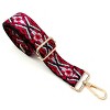 Wrapables Wide Adjustable Crossbody Handbag Strap, Women's Replacement Bag Strap for Purses, Red & Light Blue Deco - image 3 of 4