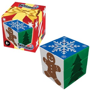 Twistables Holiday 3x3x3 Puzzle by Winning Moves Games USA, Holiday and Winter Themed Twisty Puzzle, for 1 Player Ages 8+ - 1 of 2
