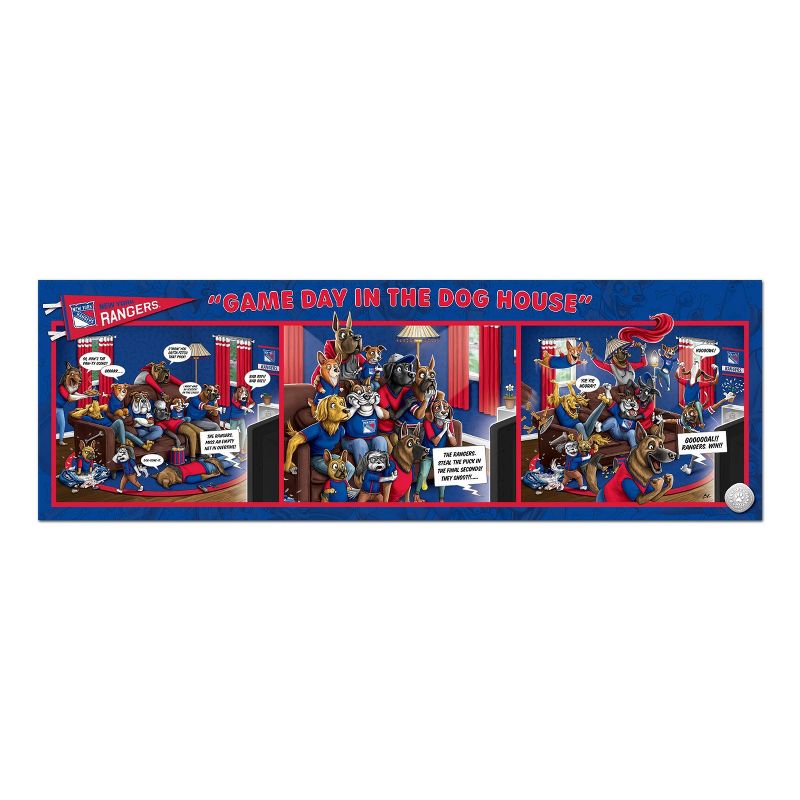 NHL New York Rangers Game Day in the Dog House Puzzle - 1000pc, 3 of 4