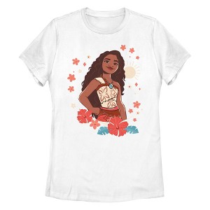 Women's Moana 2 Floral Portrait T-Shirt - 1 of 4