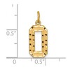 Black Bow Jewelry 14K Yellow Gold, Varsity Collection, Medium D/C Pendant Number 0 - 4 of 4