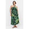 Women's Plus Size Peta Palm Maxi Dress - green | CITY CHIC - 4 of 4