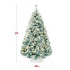 Best Choice Products Pre-Lit Sage Green Christmas Pine Tree w/ Flocked Branches, Warm-White Lights - 2 of 4