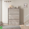 Shoe Cabinet with 3 Flip Drawers FreeStanding Shoe Storage  Wooden Shoe Organizer with Adjustable Shelf - 3 of 4