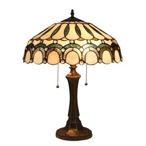 Chloe Lighting Claude Tiffany-style 2 Light Victorian Table Lamp 17" Shade - 1 of 4