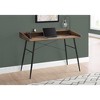 Vynxaria 48" Black Metal Frame Desk Brown Laminate Top Shelving Design for Modern Offices - 4 of 4