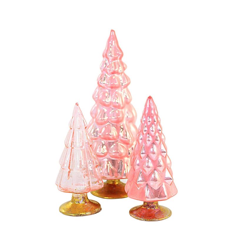 Cody Foster 7.0 Inch Small Pink Hue Trees Easter Valentines Village Decorate Decor Mantle Tree Sculptures, 1 of 4