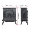 SEVOBAL Fireplace Insert Heater Mantel 3D Flame Quartz Fireplace Stove Bottom Air Outlet Fire Place Panoramic 3-Side View, Black, 28.15"*15.35"*26.57" - 3 of 4
