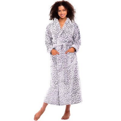 ADR Women's Long Robe, Fleece Plush Robe Woman, Cozy Regular & Plus Size Women's Bath Robe
