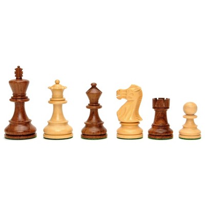 WE Games Wooden English Chessmen, Weighted and Handpolished, 3.5 inch King