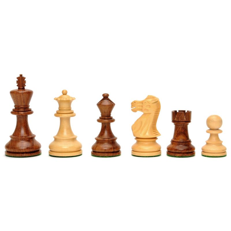WE Games Wooden English Chess Pieces, Weighted with 3.5 inch King, 1 of 4