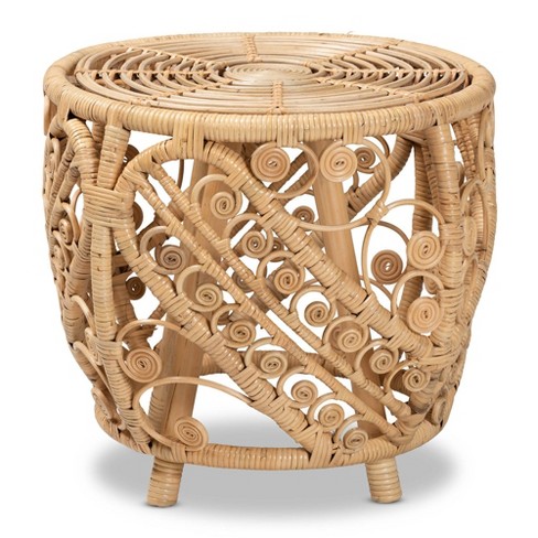 Rattan end store table target