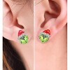 Christmas Earrings Cute Santa Green Monster Frog Stud Earrings Cartoon Animal Jewelry Women Girls Holiday Gifts - 3 of 4