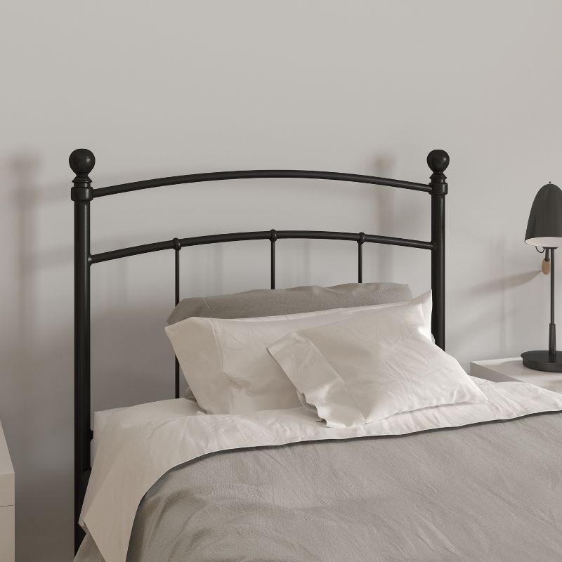 Merrick Lane Metal Headboard Contemporary Arched Headboard With Adjustable Rail Slots, 5 of 20
