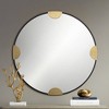 Uttermost Demia Matte Black Bronze and Gold 34" Round Wall Mirror - 2 of 4
