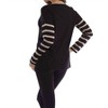Women's Wood Button Smiley Face Pullover - ANGEL - 2 of 4
