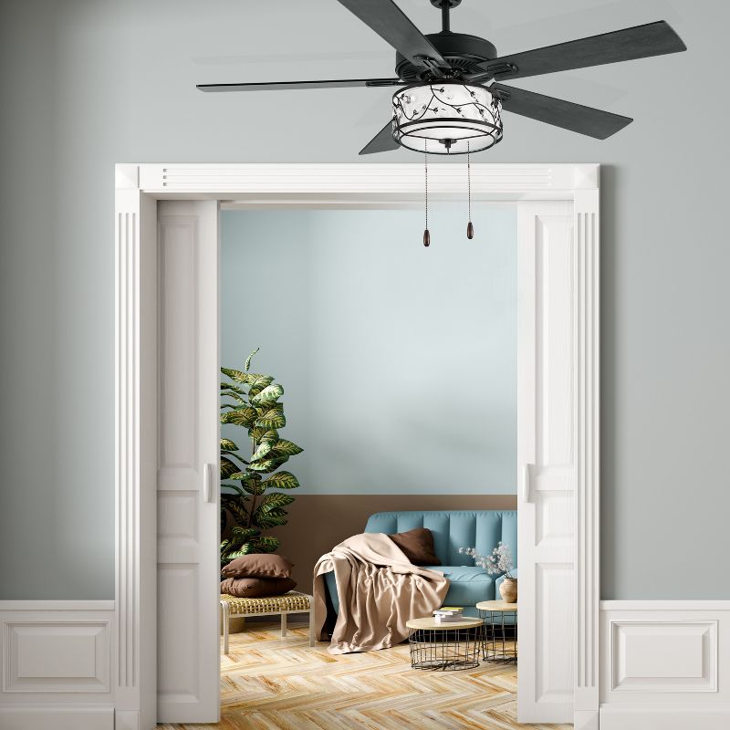 52&#34; 5 Blade Desdemona Lighted Ceiling Fan - River of Goods, 3 of 13