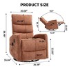 Heat Massage Manual Recliner Chair with Rocker and Swivel in Fabric for Living Room - 2 of 4