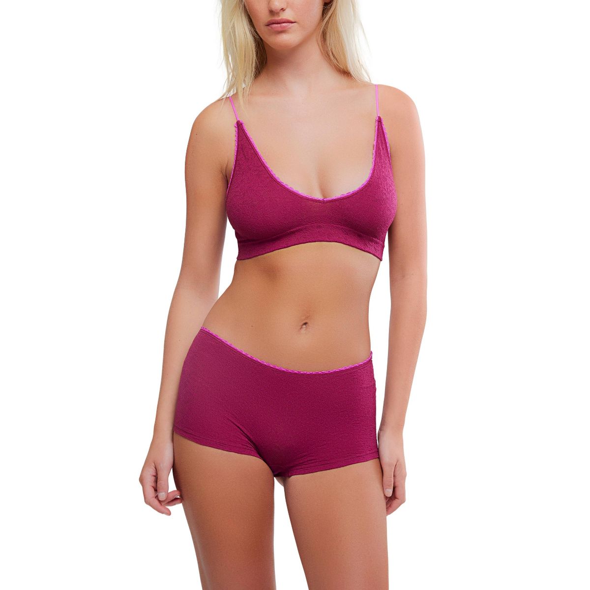 intimately fp Women's Seamless Lace Longline Bralette